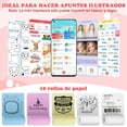 thumbnail image 4 of Lostrain Mini Impresora Termica, Impresora Port&aacute;til Instant&aacute;nea con 14 Rollos de Papel,Printer Instant&aacute;nea Bluetooth sin Tinta para iOS y Android,Ideal para Etiquetas/, 4 of 7