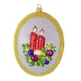 thumbnail image 2 of Larry Fraga Designs Christmas Locket - 1 Ornament 6.25 Inch, Glass - Ornament Christmas Santa Candle 6028 White, 2 of 3
