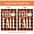 thumbnail image 5 of Hello Fall Pumpkin Garden Flag Buffalo Plaid Double Sided, Autumn Yard Outdoor Decoration 12.5x18, 5 of 6