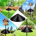 thumbnail image 4 of Wanfoou Squirrel Baffle for Bird Feeder Pole，Squirrel Guard Pole Mount Stopper for Outdoor Bird Feeder or Shepherd Hooks,16 inch Diameter，1 Pack Black., 4 of 5