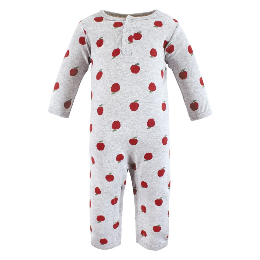 Hudson Baby Infant Boys Cotton Coveralls, Apple Orchard, 6-9 Months