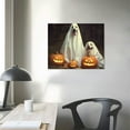 thumbnail image 3 of Nawypu  Vintage Photography Halloween Pumpkin and Ghost Dogs Canvas Wall Art, 24 x 30, Design by Artist Daphne Polselli, 3 of 4