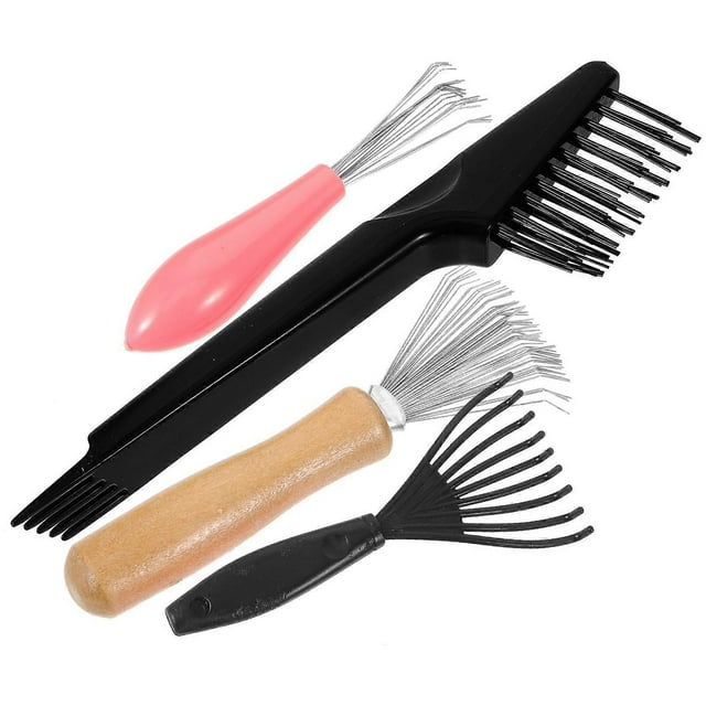 4Pcs Hair Removal Brush Tool Scalp Cleaning Comb Hair Brush Cleaner Hair Brush Cleaner Tool