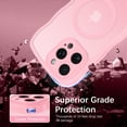 thumbnail image 4 of YINLAI Case for iPhone 16 Pro Max Compatible with Mag-safe 6.9",Wavy Frame Hard Translucent Matte Back Slim Shockproof Protective iPhone 16 Pro Max Case,Pink, 4 of 7