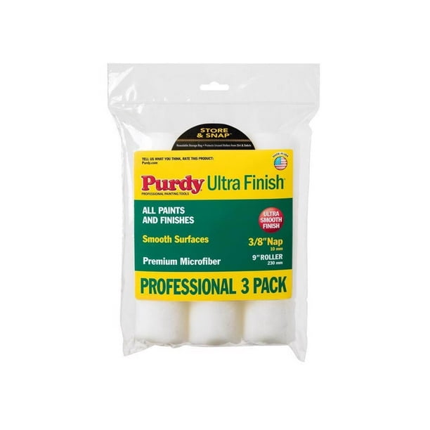 Funda para rodillo de pintura Purdy Ultra Finish de 3/8 pulgadas, paquete de 3