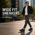 thumbnail image 4 of Mens Extra Wide Walking Shoes, Zero Drop Wide Toe Barefoot Sneakers, Flat Feet, Black, US 10, 4 of 8