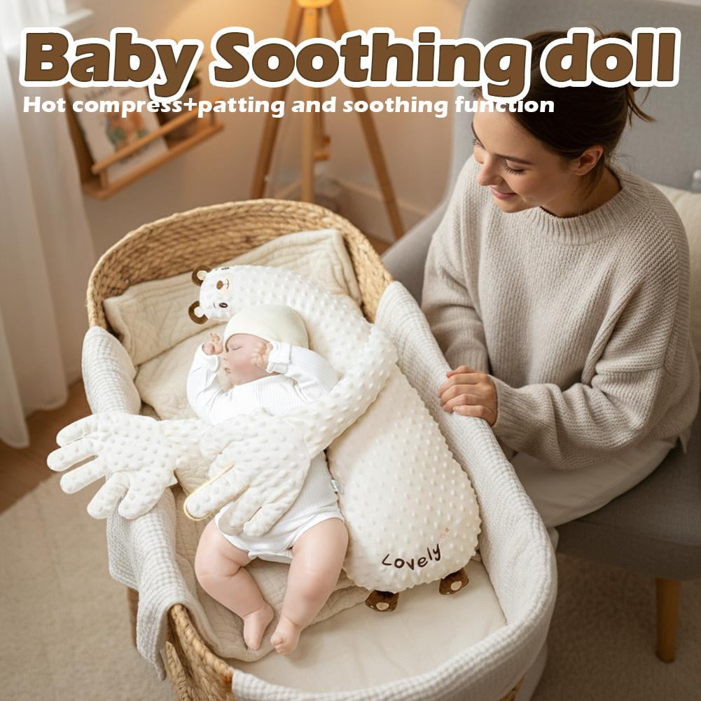 Smart Baby Soother Doll with Realistic Patting & Warmth, Calming Sleep Aid for Newborns 0-12 Months, 3-Speed Sleep Device with Remote Control