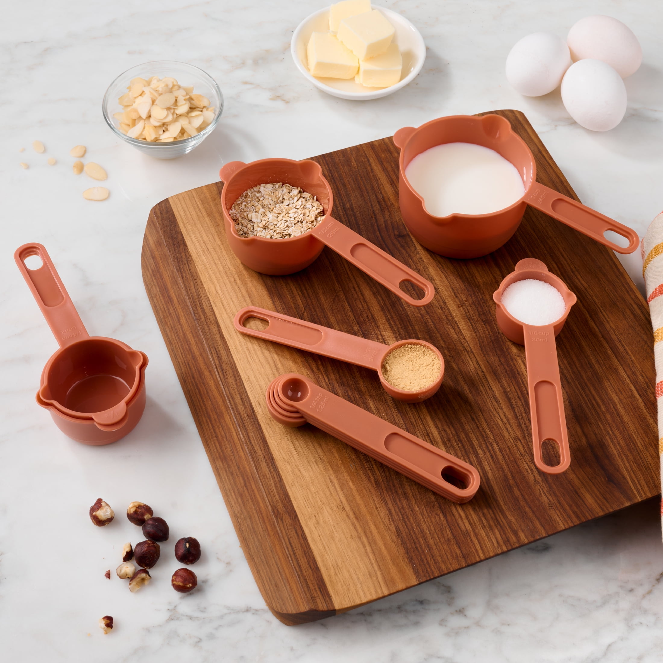 Way-to-Celebrate 10PC Measuring Cups and Spoon Set - Orange, WAY-TO-CEL PL MEASURING CUPS