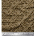 thumbnail image 1 of Soimoi Japan Crepe Satin Fabric Stripe & Floral Block Print Fabric by the Yard 42 Inch Wide, 1 of 3