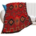 thumbnail image 2 of 1890 Navajo Saddle Blanket Flannel Fleece Throw Blankets 50"X40" Lightweight Fluffy Winter Fall Blanket Cozy Soft Fuzzy Plush Home Decor for Couch Bed Sofa Bedroom Living Room Travel, 2 of 6