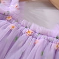 thumbnail image 5 of CAICJ98 Toddler Baby Girl Tutu Dress Sleeveless Floral Print Tulle Dress for Girls Princess Dresses Purple,18-24 Months, 5 of 7