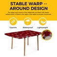 thumbnail image 4 of Christmas Table Cloths for 5 Foot Rectangle Tables, Winter Xmas Balls Cartoon Cute Weeping Red Patio Waterproof Elastic Fitted Tablecloths, Washable Rectangular Table Cover for Camping, 4 of 8