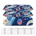 thumbnail image 2 of 3 Pcs Soft Bedding Set, Includes 1 Duvet Cover with Zipper And 2 Pillow,Shams Cartoon Space Astronaut King(102"×90"), 2 of 8
