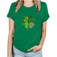 thumbnail image 2 of T-Shirt de la Saint-Patrick pour Femmes Mode Saint-Patrick Imprimé Col Rond Manches Courtes T-Shirt Décontracté Haut T-Shirts de la Saint-Patrick pour Femmes, 2 of 3
