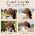 thumbnail image 5 of Textilo Sun Hats for Women Wide Brim UV Hat for Beach Travel Quick Dry Foldable Bucket Hat with Ponytail Opening Adjustable Fit for Beach Hiking Gardening and Travel, 5 of 7