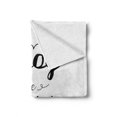 thumbnail image 2 of Enjoy the Little Things Soft Flannel Fleece Throw Blanket, Typographic Monochrome Words of Wisdom Philosophy, Cozy Plush for Indoor and Outdoor Use, 50" x 60", Black and White, by Ambesonne, 2 of 6