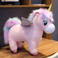 thumbnail image 2 of Peluche de unicornio gigante con alas brillantes de 30 a 80 cm, muñeco de unicornio gigante con pelo esponjoso, caballo volador, juguete para niños, regalo de Navidad, 2 of 5