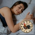thumbnail image 4 of 12inch Rooster Vintage Wall Clock Silent Wooden Wall Clock Round Digital Wall Clock Battery Operated Clock for Home Decor Living Room Kitchen Office, 4 of 9