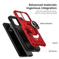 thumbnail image 6 of Compatible for TCL ION X Case / TCL ION V Case with Tempered Glass Screen Protector [Military Grade] Ring Car Mount Kickstand Shockproof Hard Phone Case - Red, 6 of 7