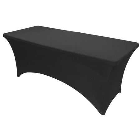 

Gowinex Black 4 ft x 2.5 ft Spandex Tablecloth Stretch Fitted Table Cover