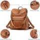 thumbnail image 5 of Dora & Liz Mochila para mujer Monedero Mochila de cuero Monedero para mujer Mochila de moda de viaje Bolsos de hombro de diseñador para mujer, 5 of 5