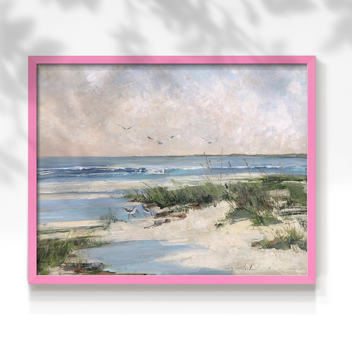 Soft Morning Sea by Sally Swatland - Restickable Framed Giclée Print