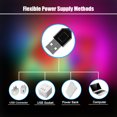 thumbnail image 3 of LED Strip Lights 3.28ft. RGB Waterproof Tape Lights with IR Remote Control 16 Colors 4 Modes 5050 Color Changing LED Lights for Home Ceiling Party Festival, 3 of 7