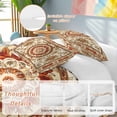 thumbnail image 3 of Burnt Orange Boho Bedding 3 Piece Duvet Cover Set California King, Beige Brown Ethnic Tribe Soft Microfiber Comforter Cover with Zipper Closure & Pillowcases, Wrinkle & FadeResistant Quilt Cover, 3 of 9