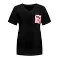 thumbnail image 4 of ALLLIST Leopard Print Women's Tops V Neck Short Sleeve Tee Shirts Summer Fashion Blouse Ladie's Tops, 4 of 5