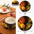 thumbnail image 3 of SKYSONIC Autumn Leaves Pumpkin Pot Holders Trivets, 2 Pcs Heat Resistant Trivets,Colorful Cotton Thread Weave Mats for Hot Pads Pans Pot Bowl Teapot for Kitchen Decor, 3 of 7