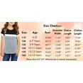 thumbnail image 3 of Sherrylily Girls Casual Short Sleeve T Shirts Kids Loose Cute Tops Color Block Tee Size 4-15, 3 of 4