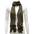 thumbnail image 2 of Gray Long Neck Scarf With Ruffled Tips, 2 of 3