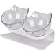 thumbnail image 1 of Comedero anti-vómitos para gatos, comedero antideslizante y ortopédico, comedero doble transparente con soporte elevado (Double Bowl) esquí esquí Gafas de esquí, 1 of 5