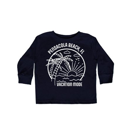 

Inktastic Summer Vacation Mode Pensacola Beach Florida Gift Toddler Boy or Toddler Girl Long Sleeve T-Shirt