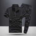 thumbnail image 2 of Conjuntos de pantalones superiores para hombre, camiseta de poliéster, trajes deportivos ajustados, chándal de moda esencial de algodón, ropa holgada barata de Kpop para hombre, 2 of 5