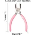 thumbnail image 2 of 5.5 Inch Double Nylon Jaw Flat Nose Pliers Mini Precision Pliers Wire Forming Bending Tools for DIY Jewelry Making Hobby Projects Pink Leaf Spring Construction, 2 of 9