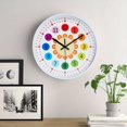 thumbnail image 6 of Rainbow Arabic Numerals Wall Clocks 30.48cm Silent Non Ticking Modern Quartz Quiet Sweep Movement Clocks, Rainbow Color Arabic Numerals With Multiple Time Zone, White, 6 of 10