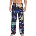 thumbnail image 2 of Lsque Sea Inhabitans and Herb Print Men's Pajama Pants, Lounge Pant - Comfortable Home Wear,Elastic Waistband, Stylish Design-Medium, 2 of 9