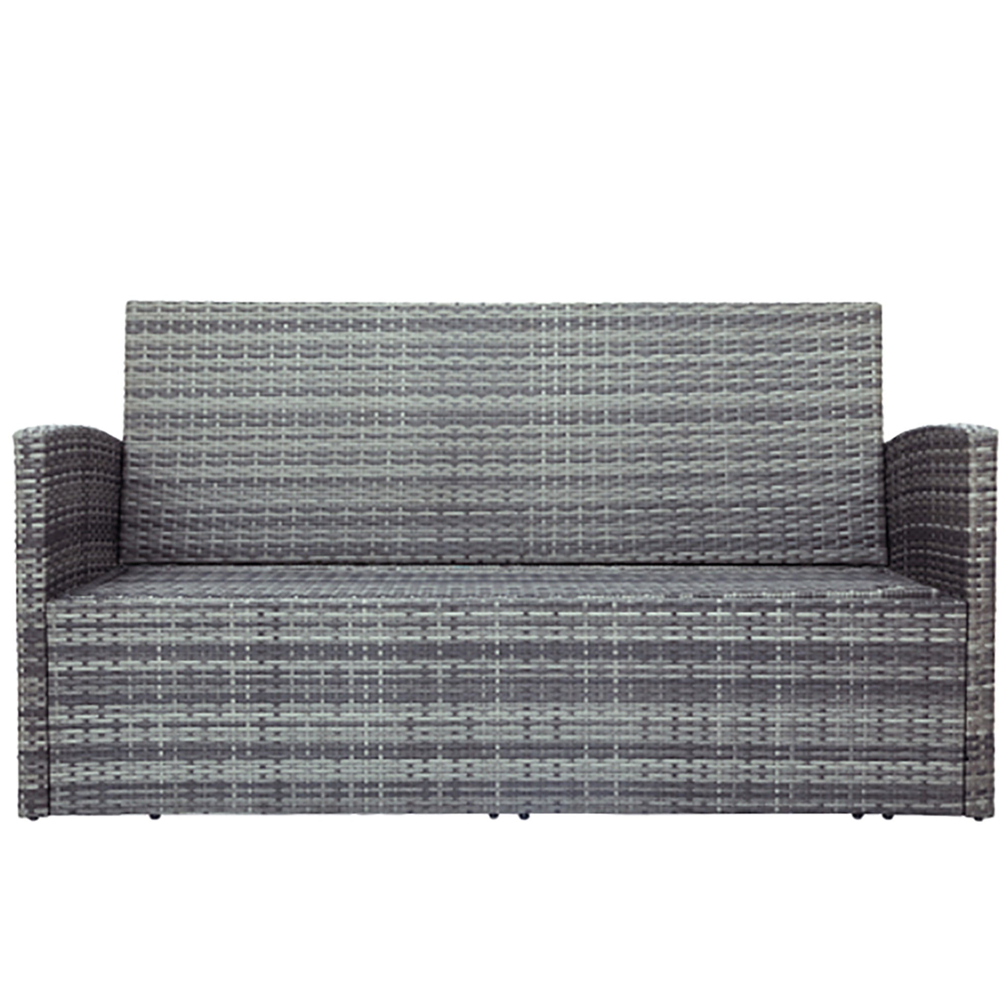 YYAo 7 Seating Outdoor Patio Furniture Sectional Sofa Set, All-Weather Couch with Glass Table, Ottomans for Backyard Porch Poolside with Storage Bench, Gray YYAo 7 Seating Outdoor Patio Furniture Sectional Sofa Set, All-Weather Couch with Glass Table, Ottomans for Backyard Porch Poolside with Storage Bench, Gray