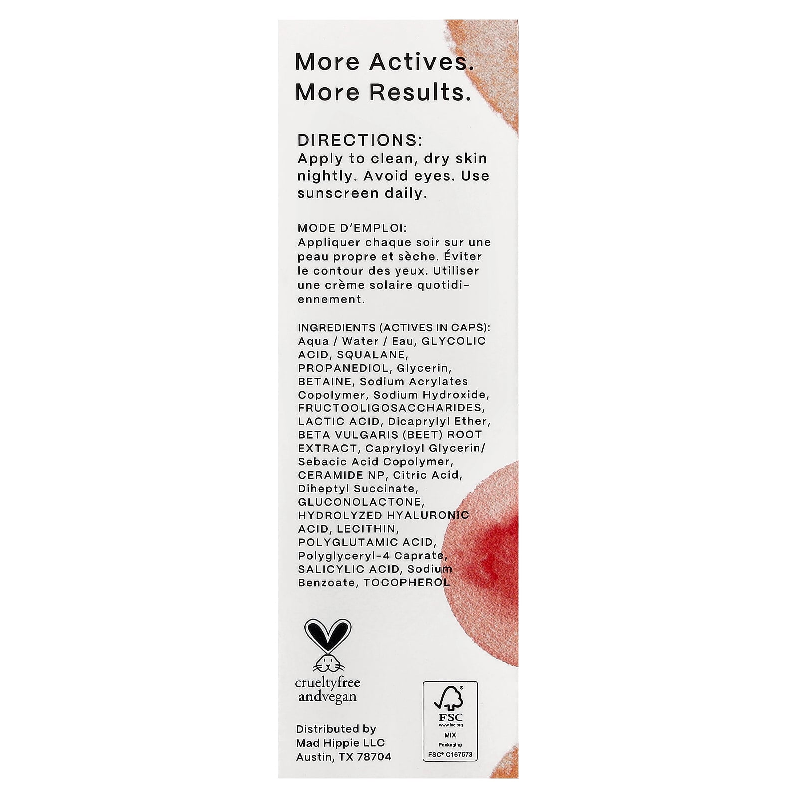Mad Hippie AHA + BHA Milk Serum, 2 fl oz (59 ml)