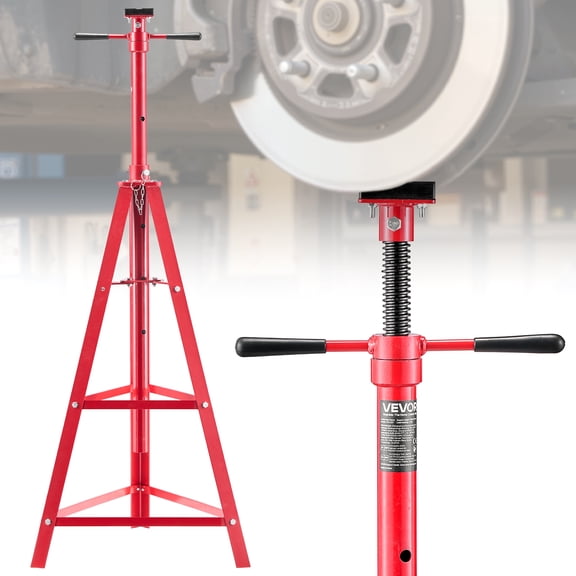 VEVOR Under Hoist Tripod Stand, 2 Ton (4409 lbs) Capacity High Lift Jack Stand Reach Underhoist Support, Lifting from 47.24" to 84.65", 4-Level Adjustable Height, Heavy Duty Carbon Steel for Car Lift