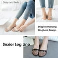 thumbnail image 4 of 4 Pairs Non-Slip Breathable Lace No Show Socks, Toe Topper Half Socks, Low Cut Liner Slingback Socks., 4 of 6
