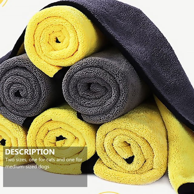 OULII 1Pc Dog Bath Towel High Density Breathable Skin Friendly Assorted Color