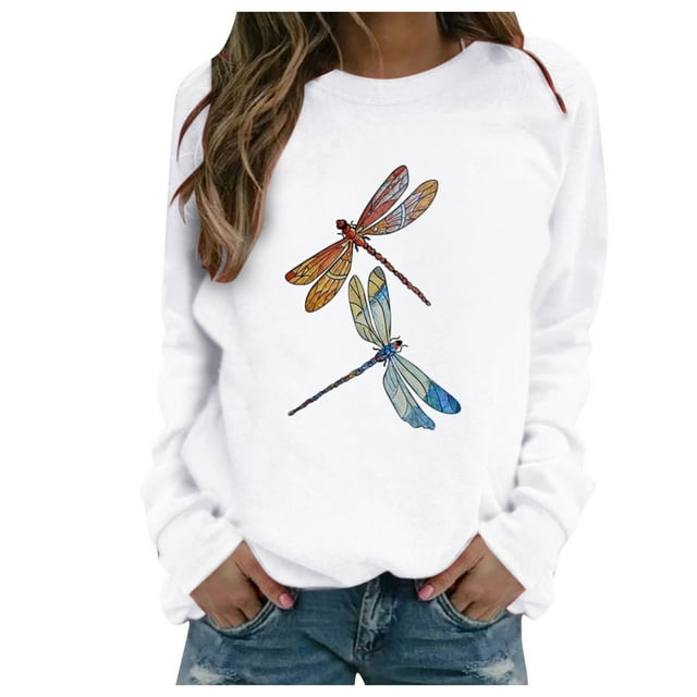 Chandail à Enfiler pour Femmes Chandail à Imprimé pour Femmes Chandail à Manches Longues Blouse Décontractée à Enfiler