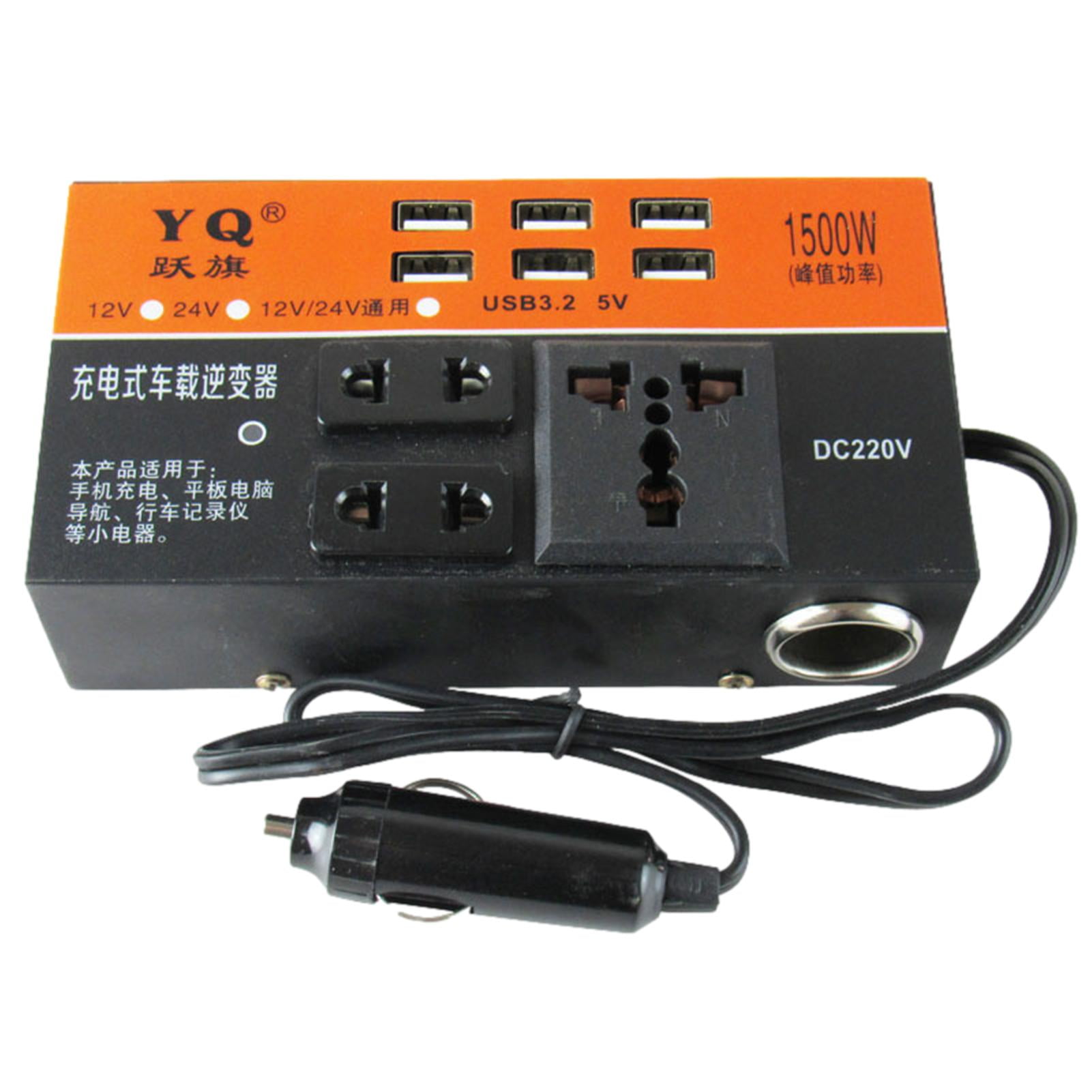 Car Inverter Car Outlet Adapter 2000W Car Power Inverter DC 12V/24V To 220V AC Converter 3