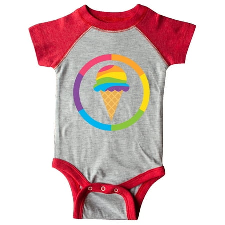 

Inktastic Rainbow Ice Cream Gift Baby Boy or Baby Girl Bodysuit