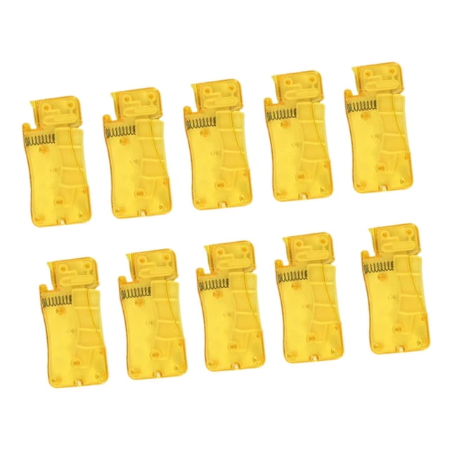 jifeng 10 Pieces Sewing Threader Auto Threader Portable Lightweight Practical Easy Threader Hand Tool for Quilting Crafting Projects Yellow