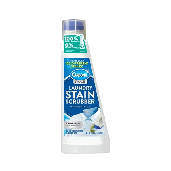 Carbona Laundry Stain Scrubber Bio-Enzyme Stain Remover - Eliminates Fat, Oil, Blood - 1 Pack, 8.4 fl oz