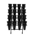 thumbnail image 5 of White / Balck 16 Buckets Flower Display Stand 4 Layers Plant Cart, Steel+PP 4 Wheels Moving Flower Rack for Indoor, Outdoor Patio Garden, Living Room, Florist, 5 of 22