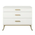 thumbnail image 5 of Ameriwood Home Clementine Small 3-Drawer Dresser with Oval Handles, White & Gold, 5 of 12